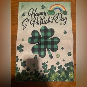 Garden Flag St. Patrick's Day Shamrock 12" x 18" NWOT
